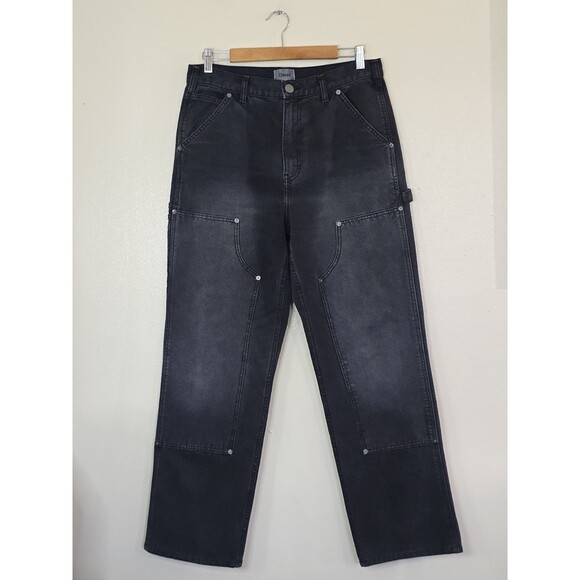 ELWOOD Industry Pant Size 32 Carpenter Utility Denim Jeans Black - Picture 1 of 13